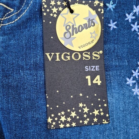 GIRL VIGOSS STRETCH DENIM SHORTS SZ 14 - Picture 4 of 11
